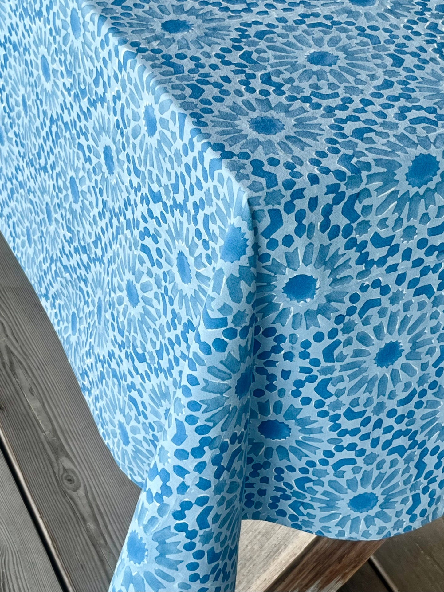 ‘The Kaleidoscope’ Tablecloth - Light Indigo