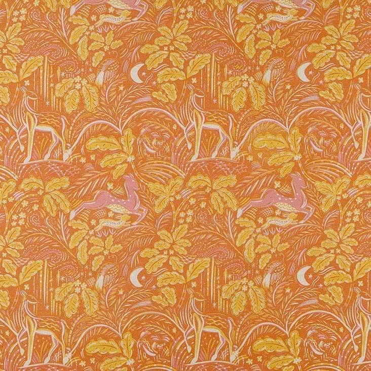 Staffordshire Fabric in Straw Yellow and Pink