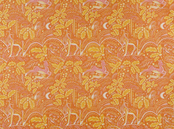 Staffordshire Fabric in Straw Yellow and Pink