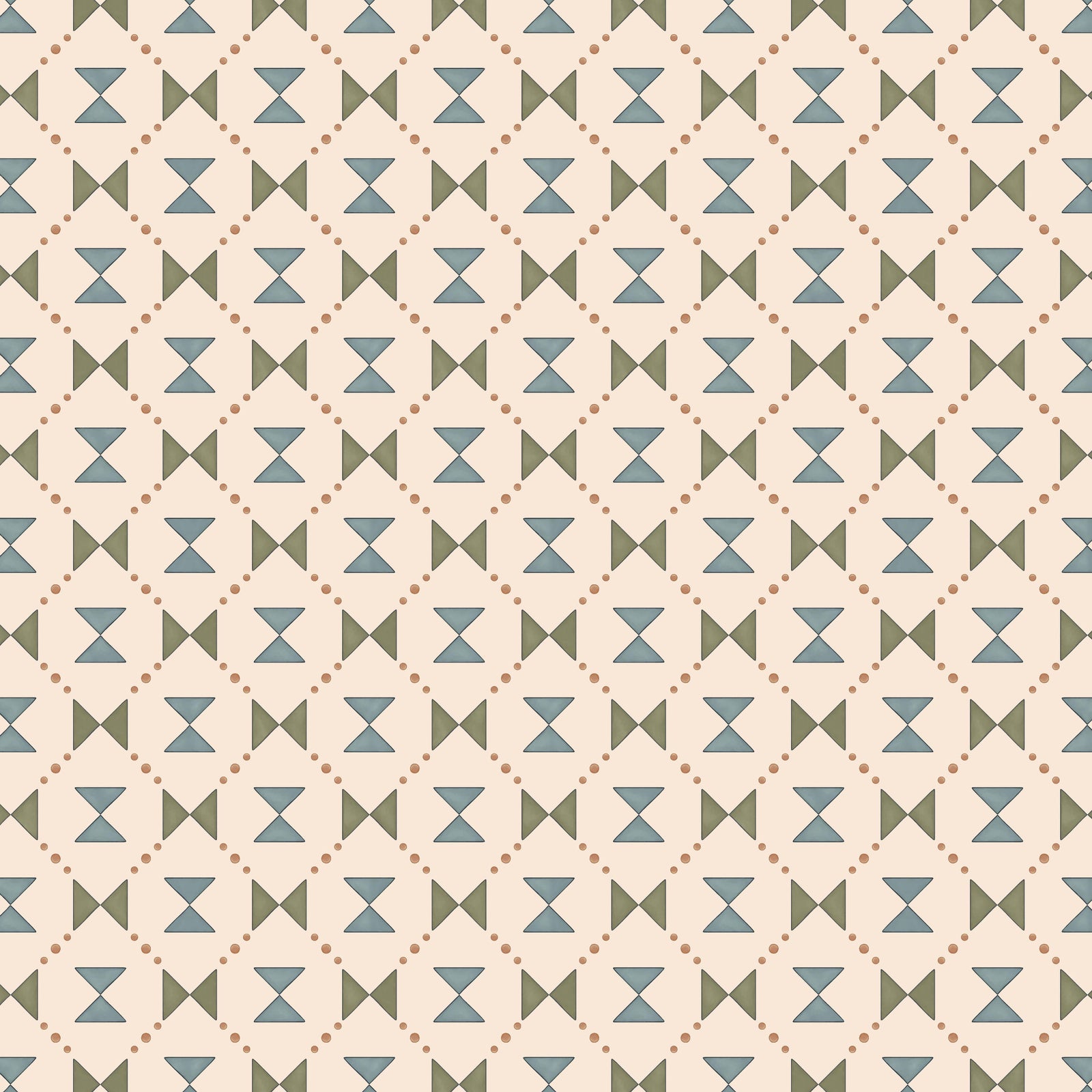 Bow Tie Quilt - Blue and Green