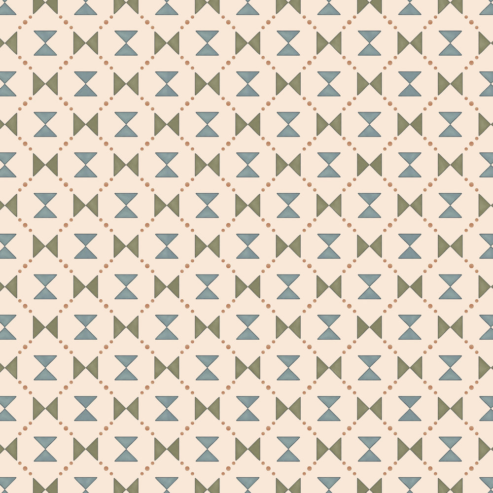 Bow Tie Quilt - Blue and Green