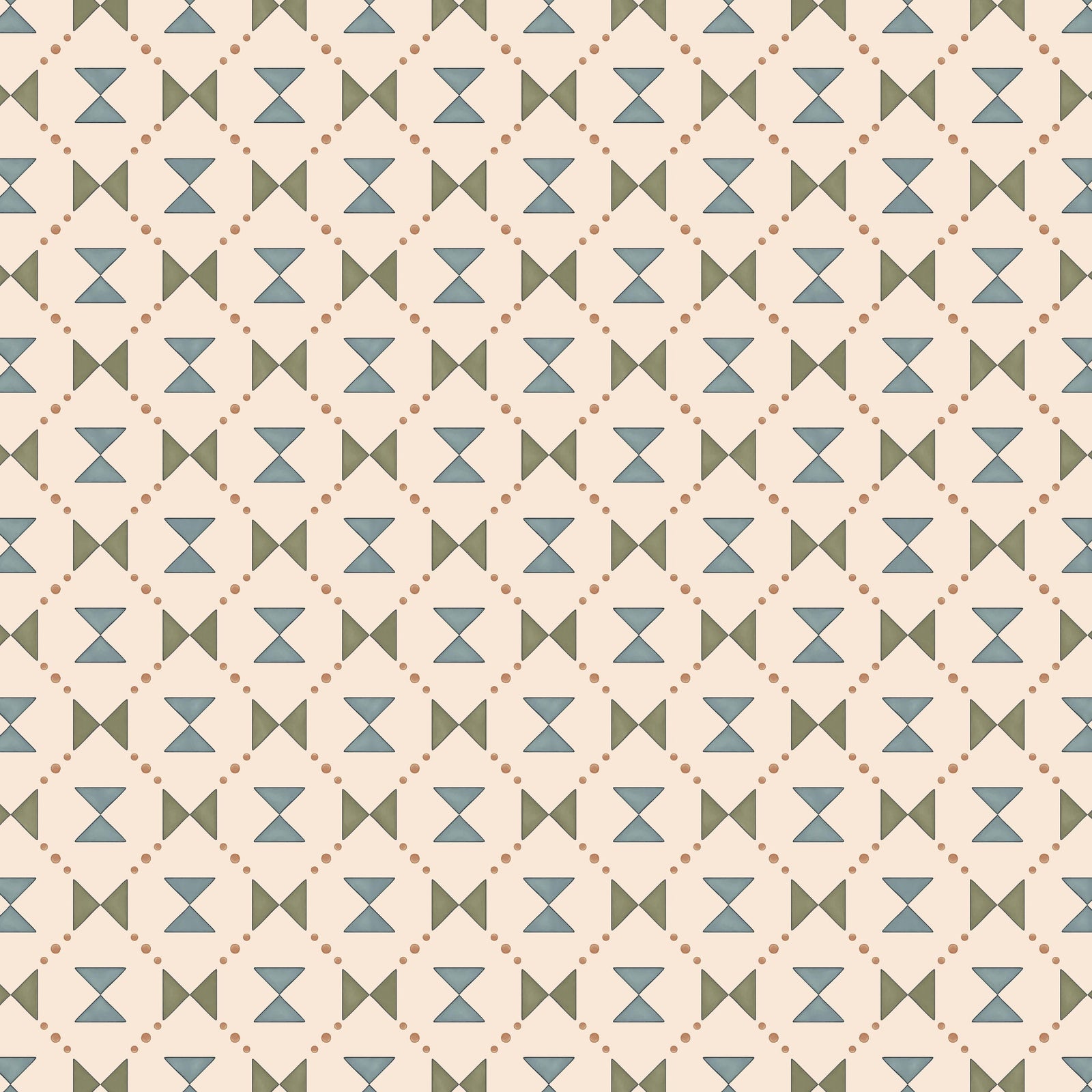 Bow Tie Quilt - Blue and Green