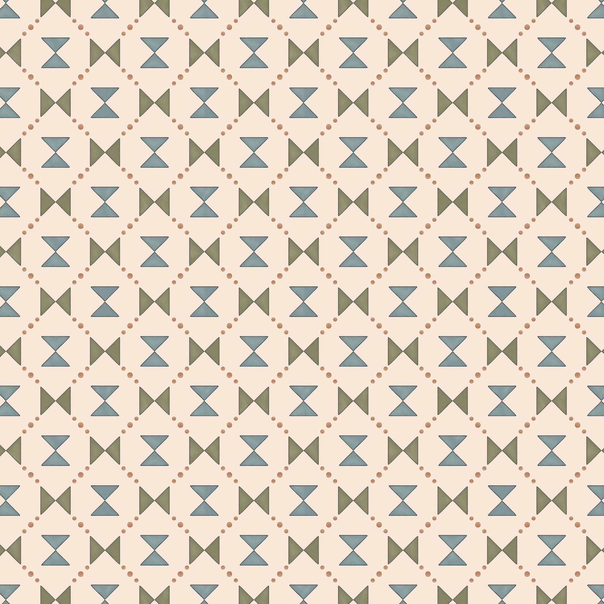 Bow Tie Quilt - Blue and Green