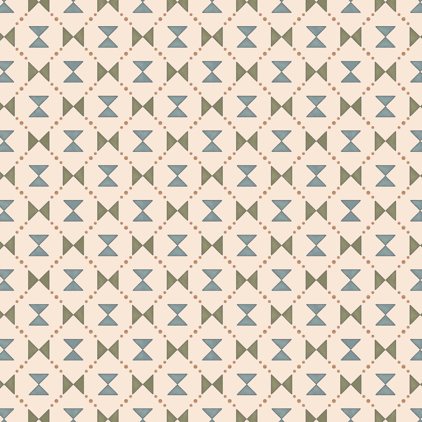 Bow Tie Quilt - Blue and Green