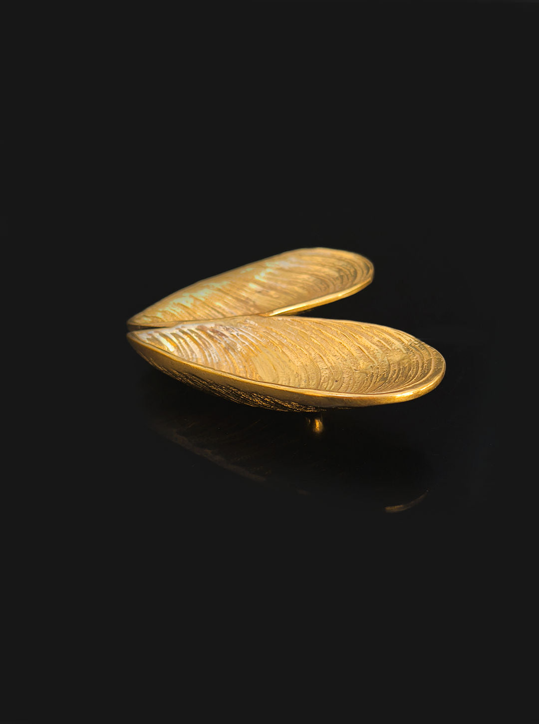 Vintage Brass Shell Vide Poche