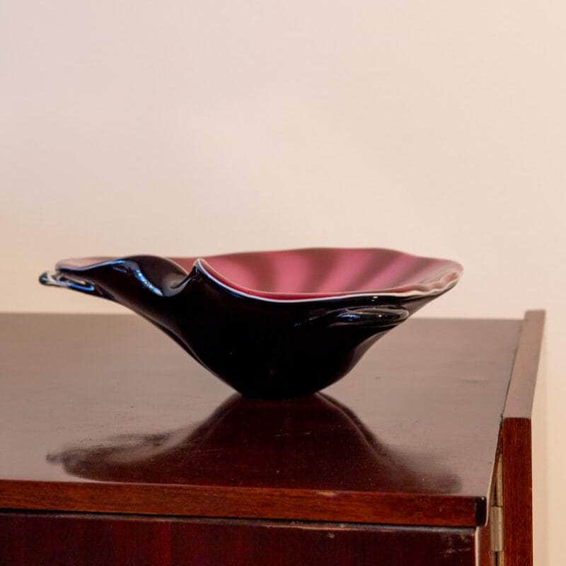 Mid-century Bohemian Opaline Glass Bowl