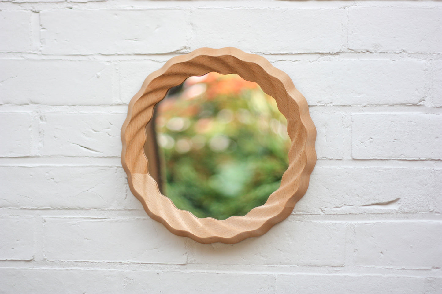 Kruller Porthole Mirror - Beech