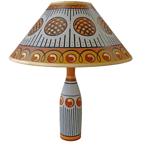 Circles & Stripes Carafe Lamp - Yellow Gold