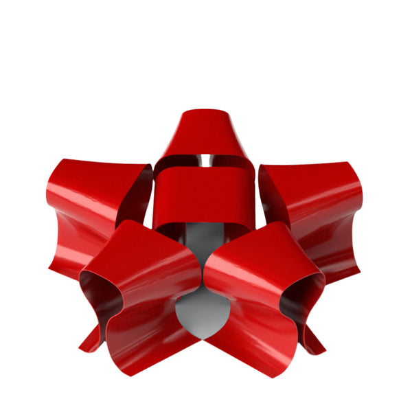 Gift Bow Stools and Side Table Red
