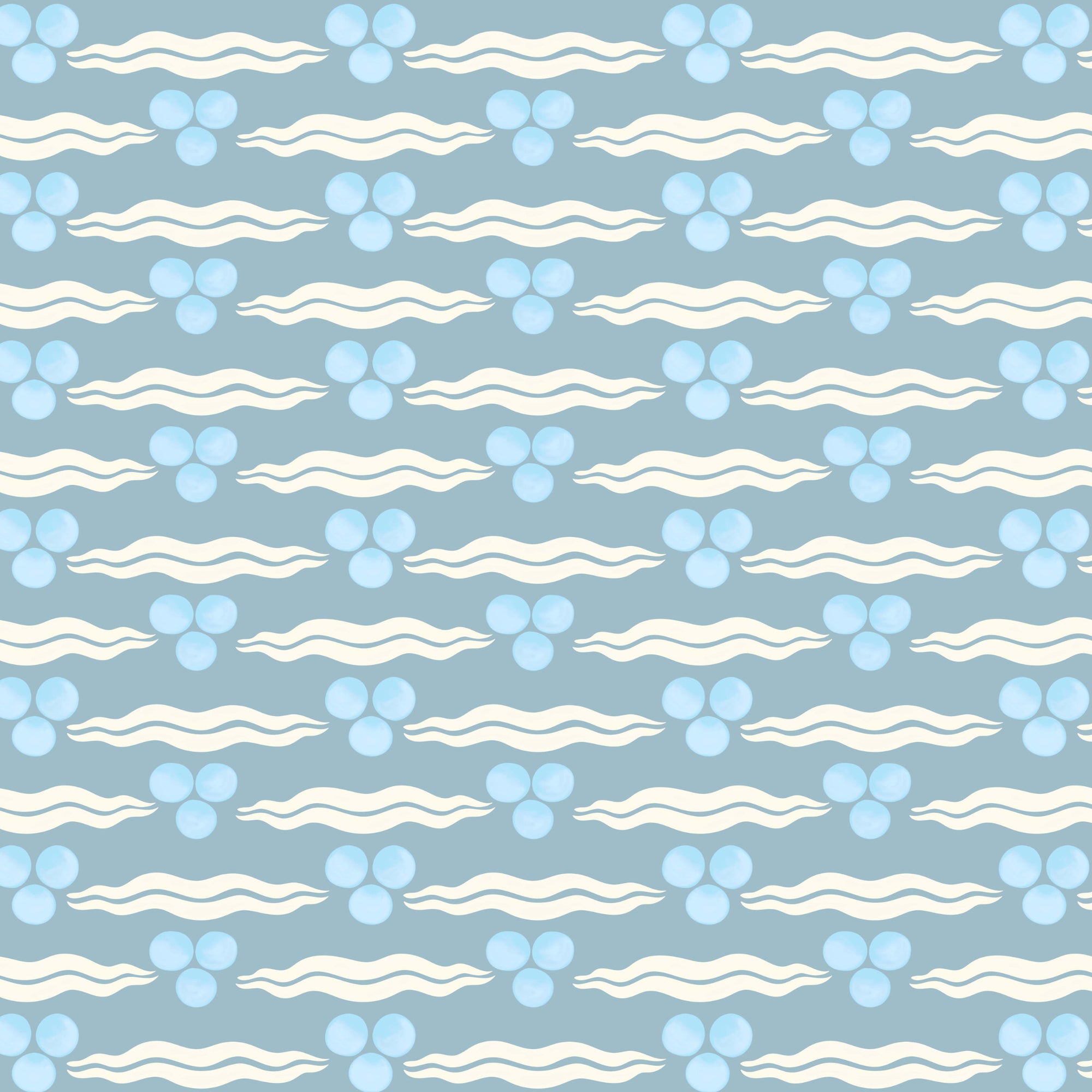 Chintamani Wallpaper - Light Blue