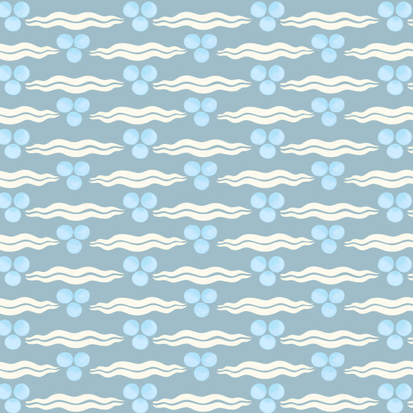 Chintamani Wallpaper - Light Blue