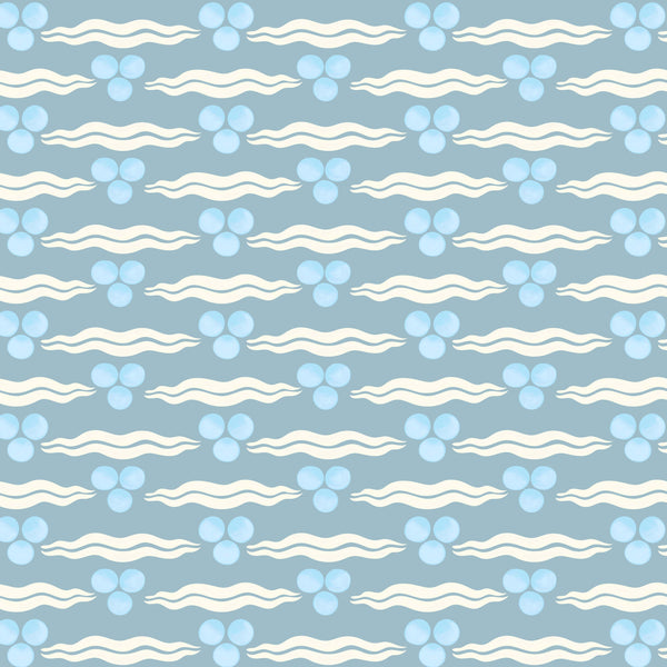 Chintamani Wallpaper - Light Blue