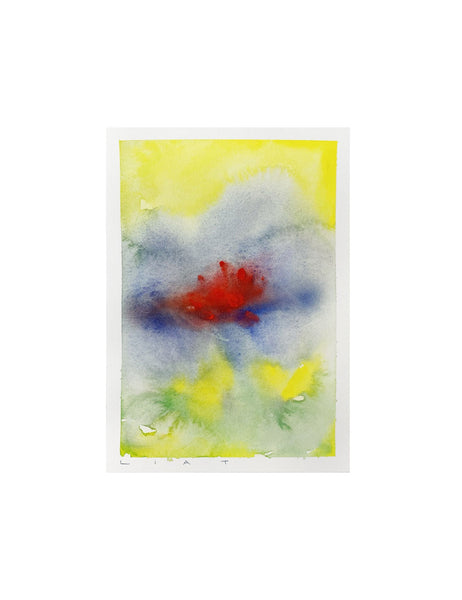 Lilac Flower with Red - Original Painting