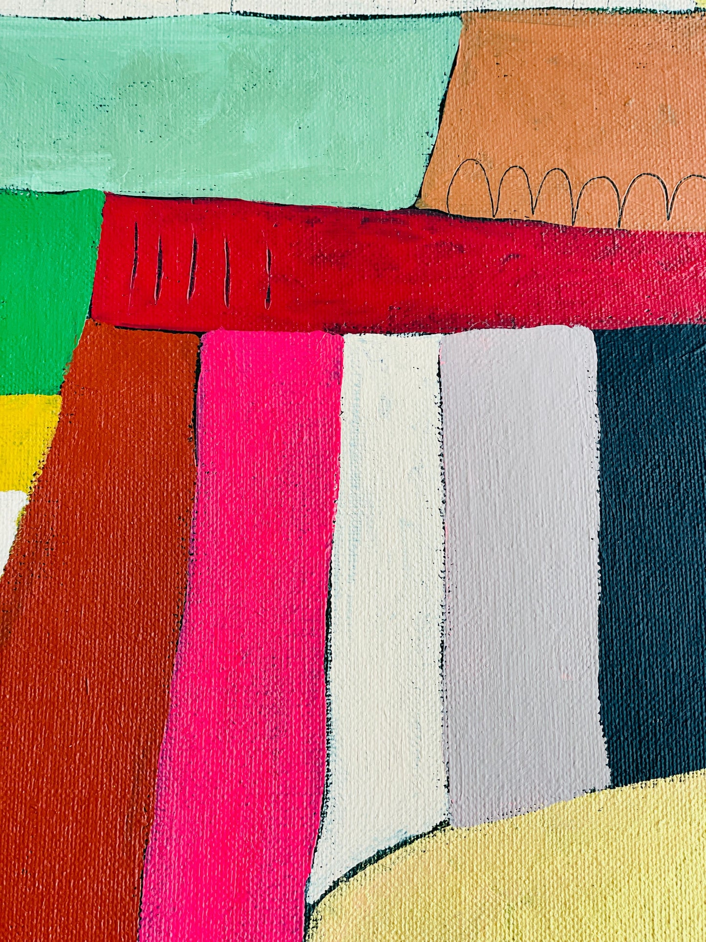 Colourful Landscapes Stripes Artwork