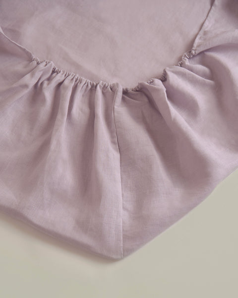 Hemp Fitted Sheet Pink Lilac