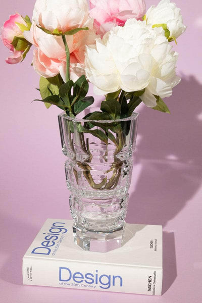 Vintage Art Deco Crystal Vase, Josef Hoffman for Moser