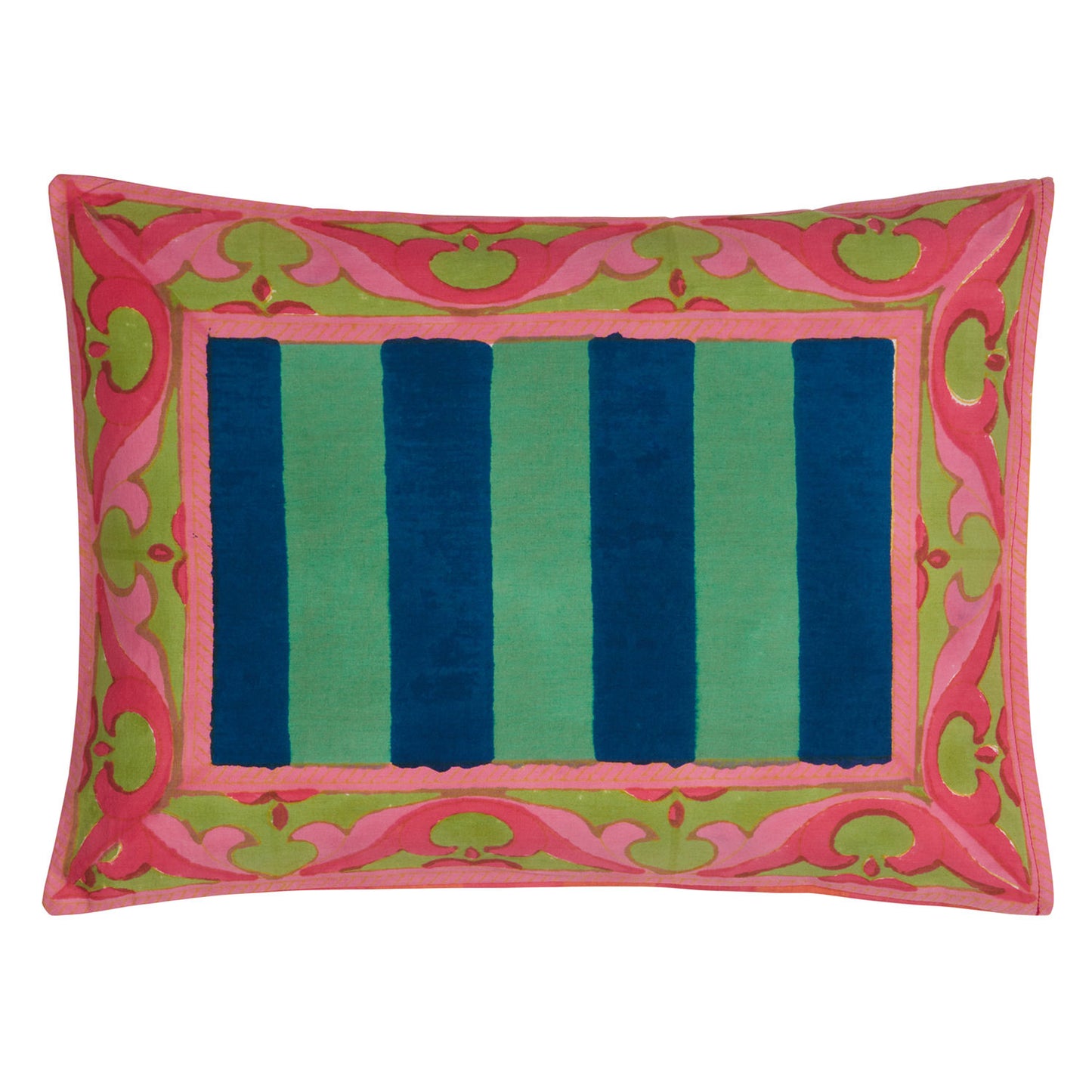 Cotton Cushion Nizam Acid Green