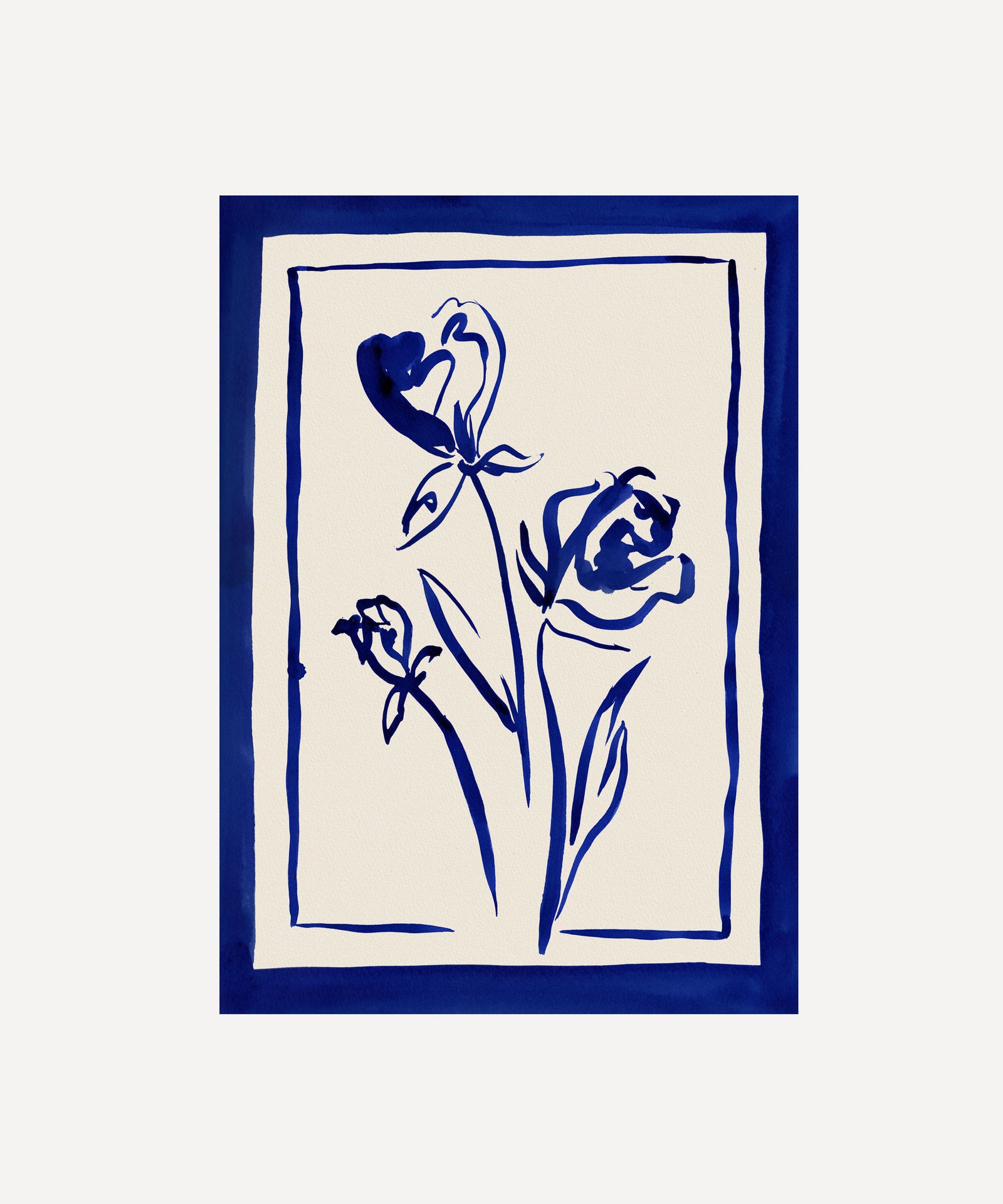 Roses Bleues (Blue Roses)- French Floral Art Print