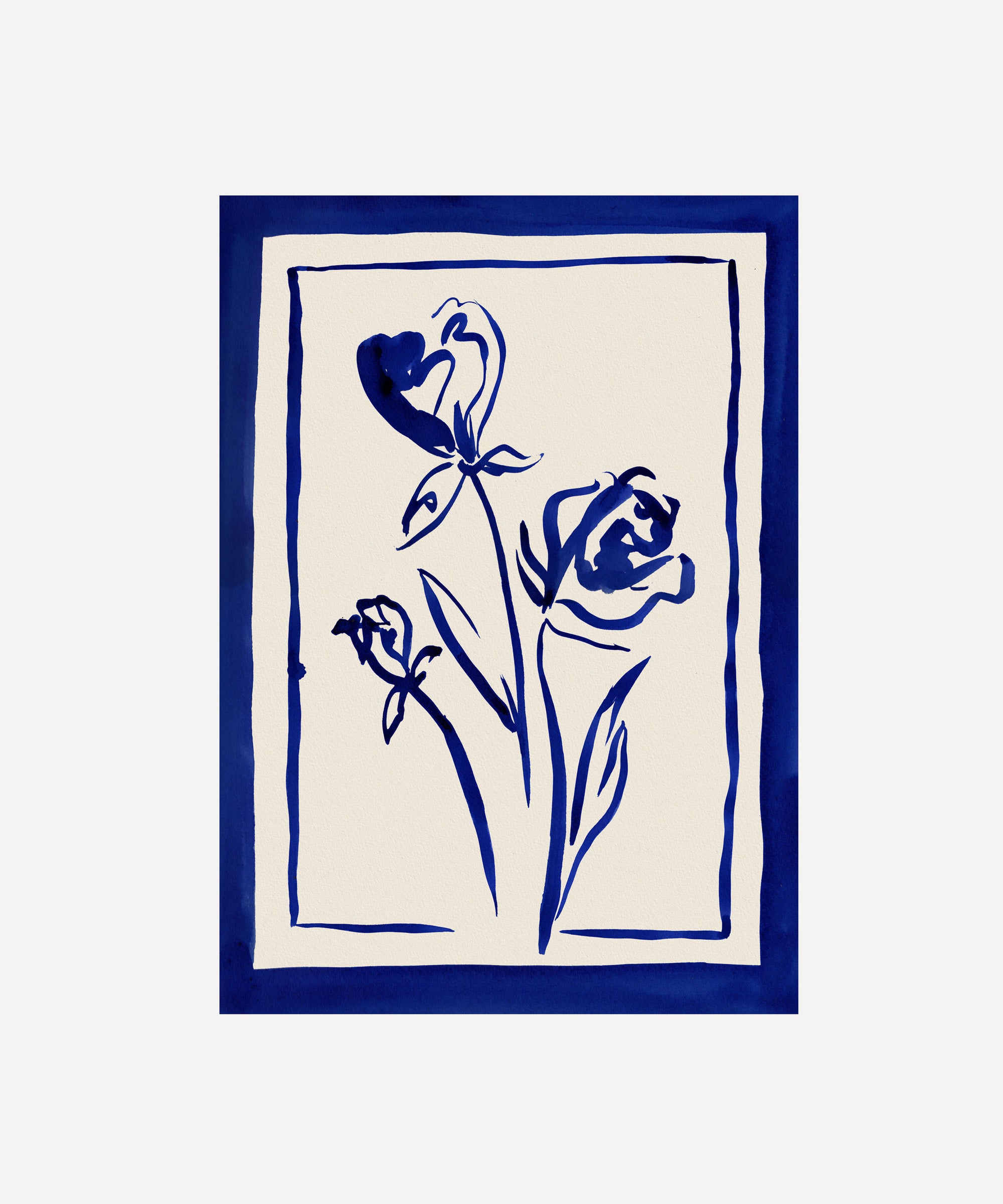 Roses Bleues (Blue Roses)- French Floral Art Print