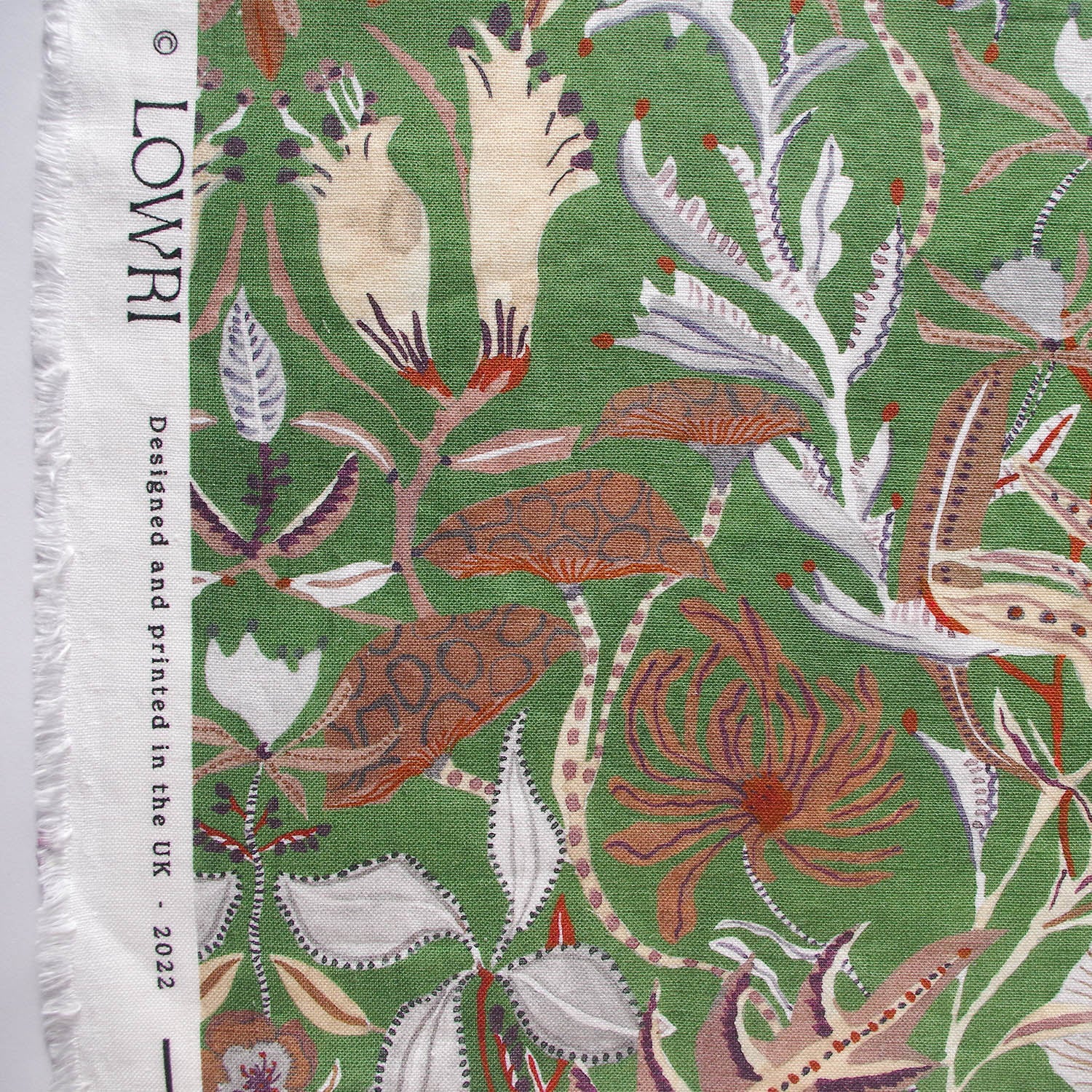 Printed Woodland Forest Fabric- Green