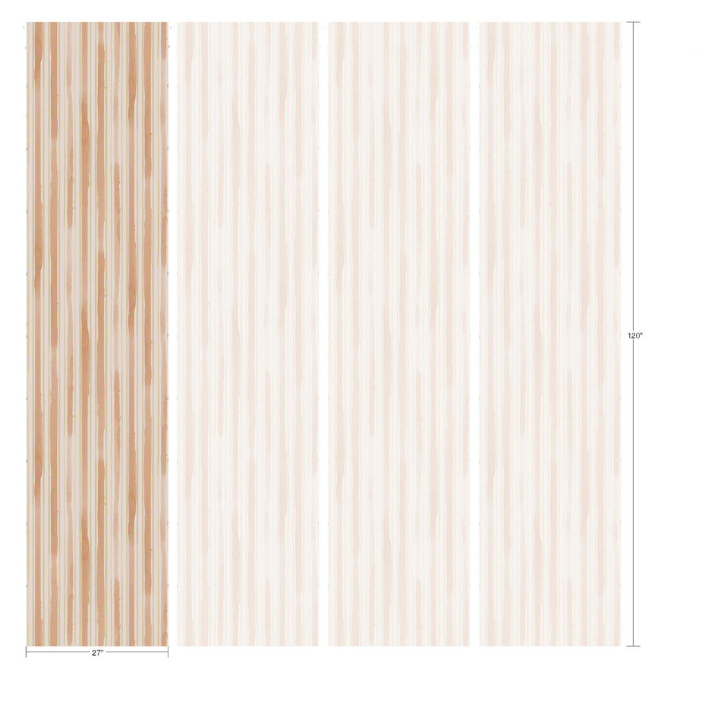 Terracotta Stripe Wallpaper