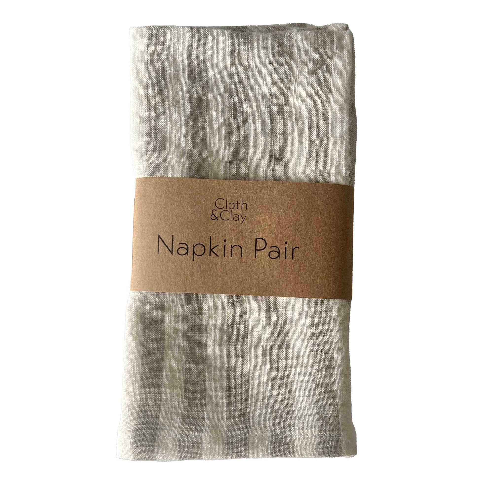 Linen Stripe Napkin Pairs