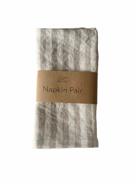 Linen Stripe Napkin Pairs