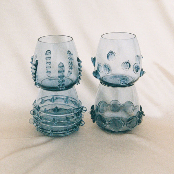 Set of Four Mouthblown Water Tumblr
