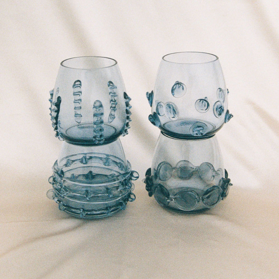 Set of Four Mouthblown Water Tumblr