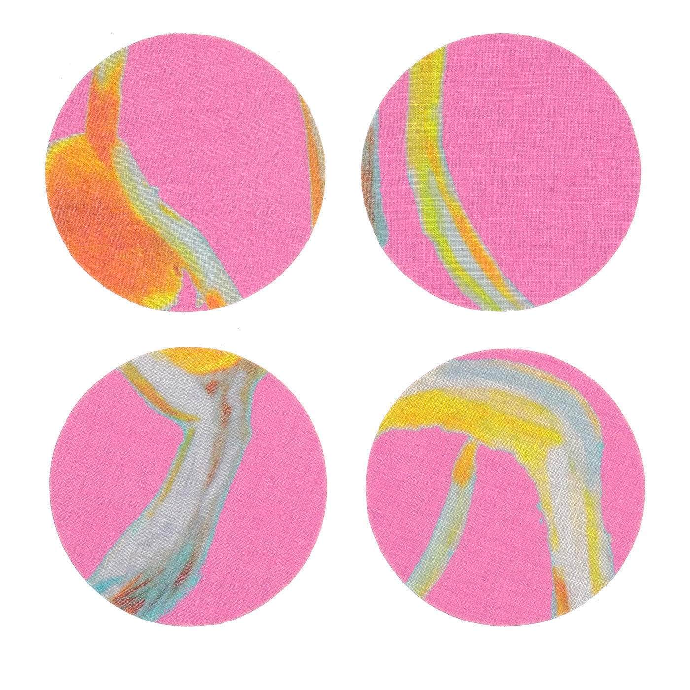 Light Flux Coasters Set of 8 Strawberry