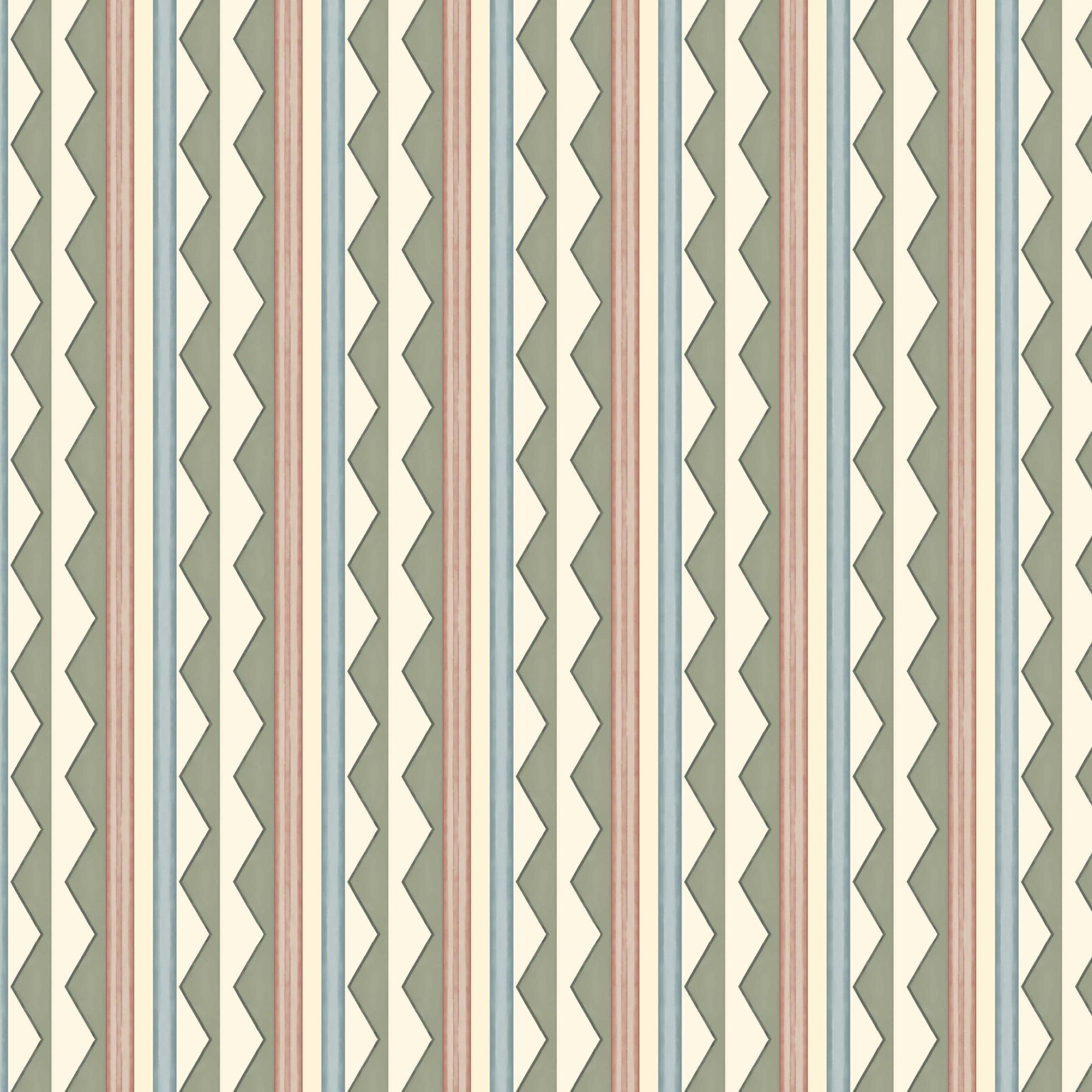 Bloomsbury Stripes Wallpaper - Autumn Green