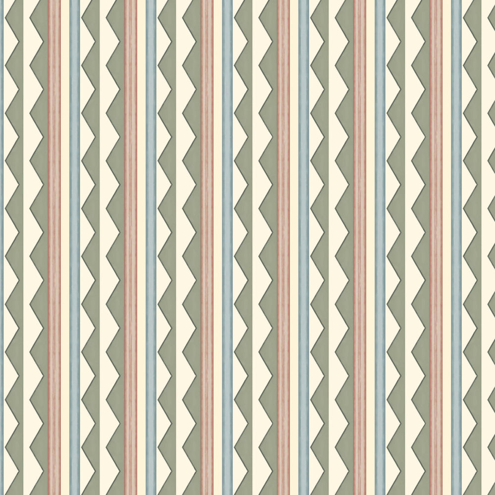 Bloomsbury Stripes Wallpaper - Autumn Green