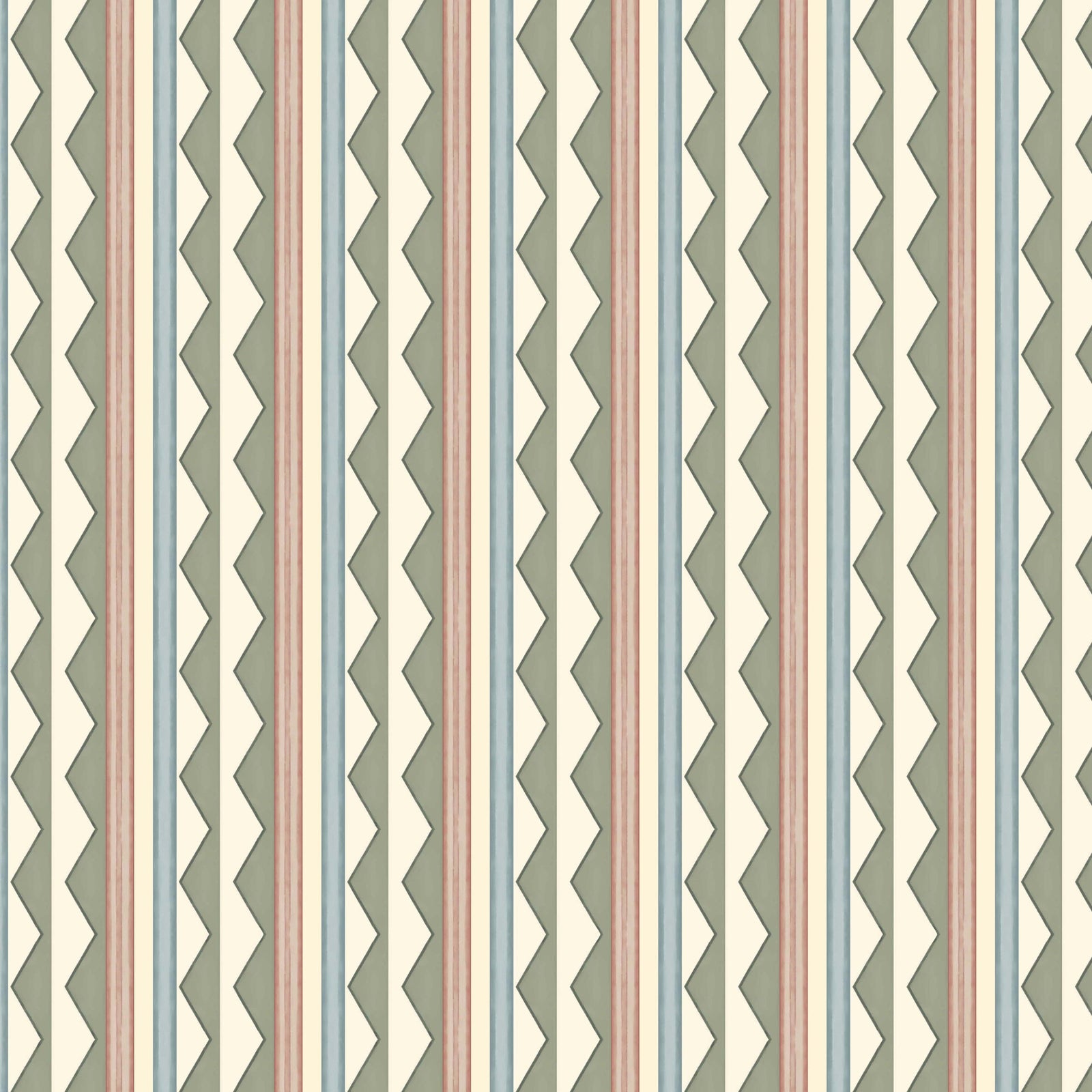 Bloomsbury Stripes Wallpaper - Autumn Green