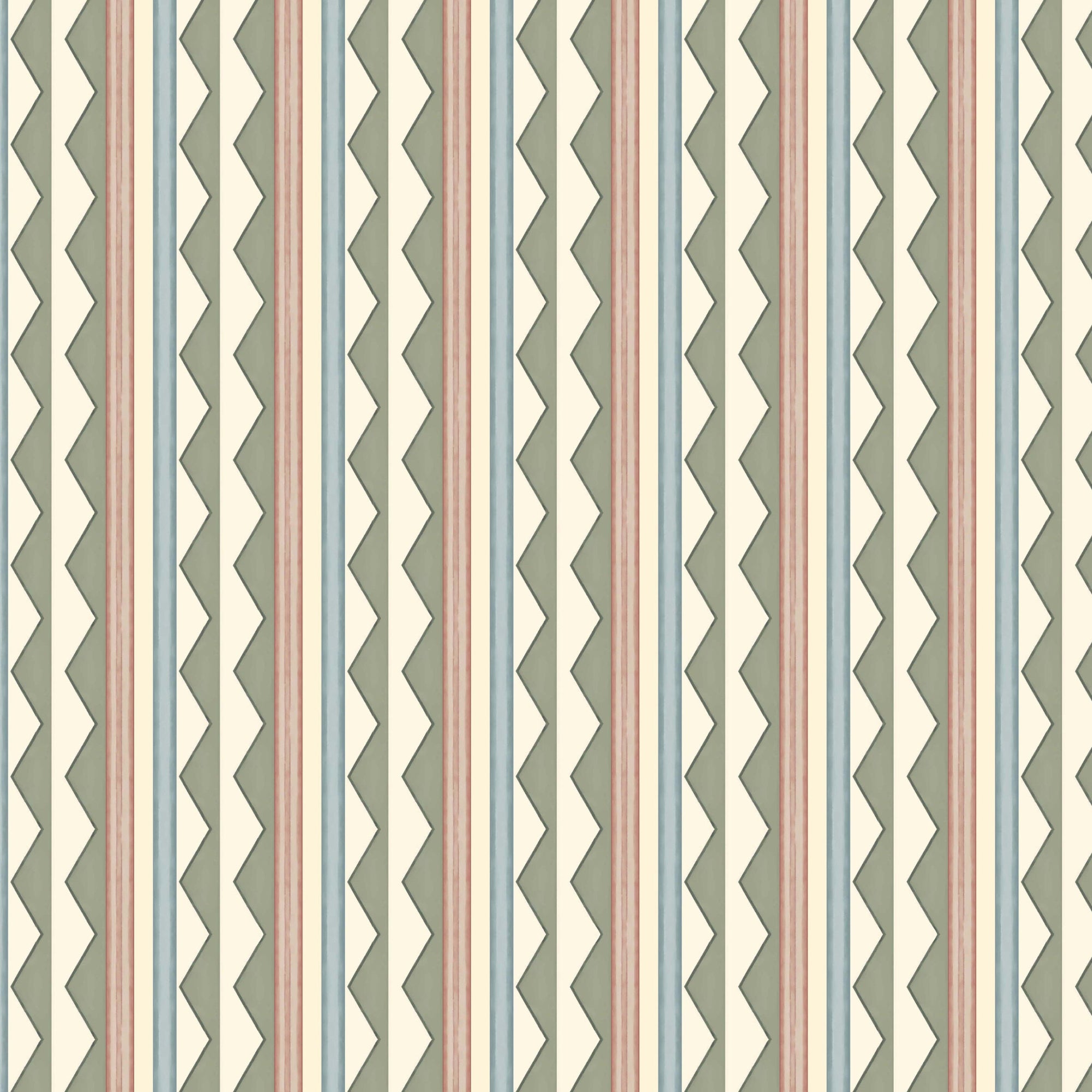 Bloomsbury Stripes Wallpaper - Autumn Green