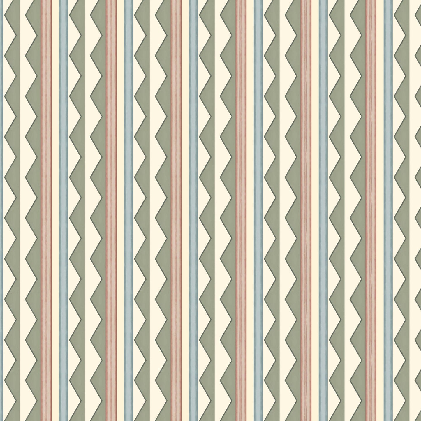 Bloomsbury Stripes Wallpaper - Autumn Green