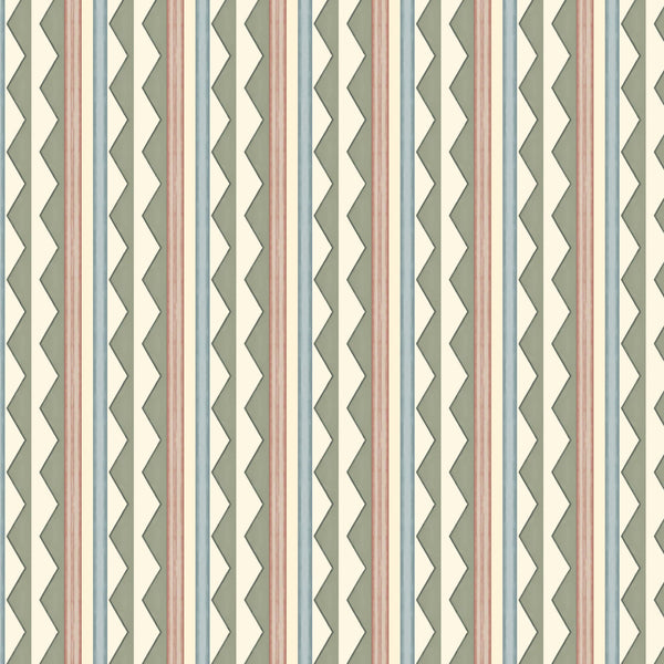 Bloomsbury Stripes Wallpaper - Autumn Green