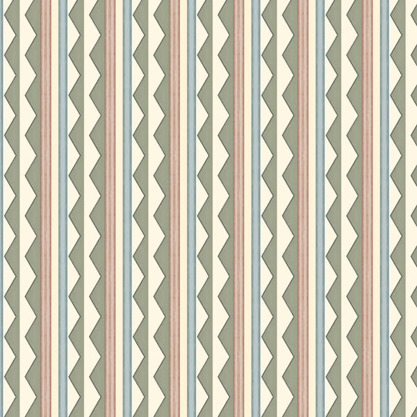 Bloomsbury Stripes Wallpaper - Autumn Green