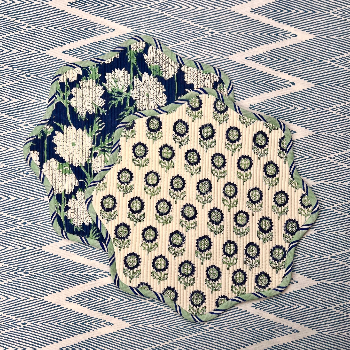 ‘The Breakfast’ Placemat - Scallop - Block Print
