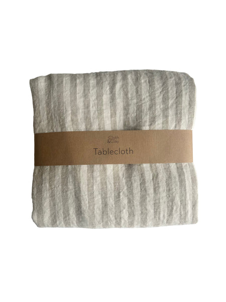 Linen Stripe Tablecloth