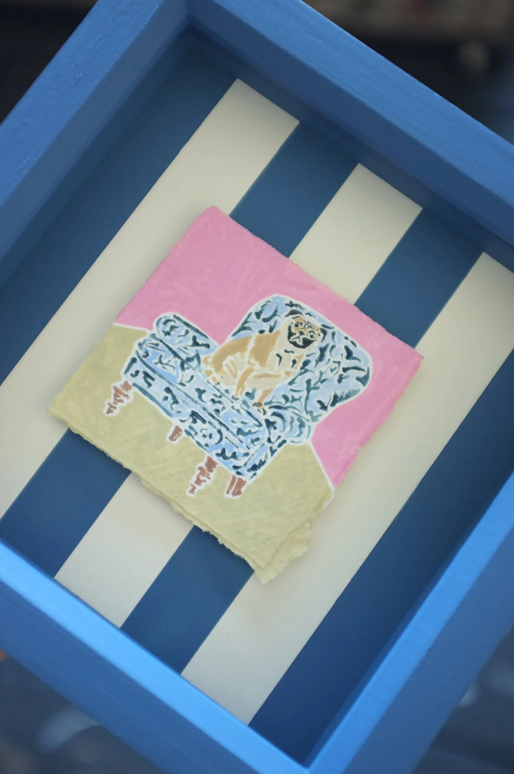 Pug On Chair Artwork