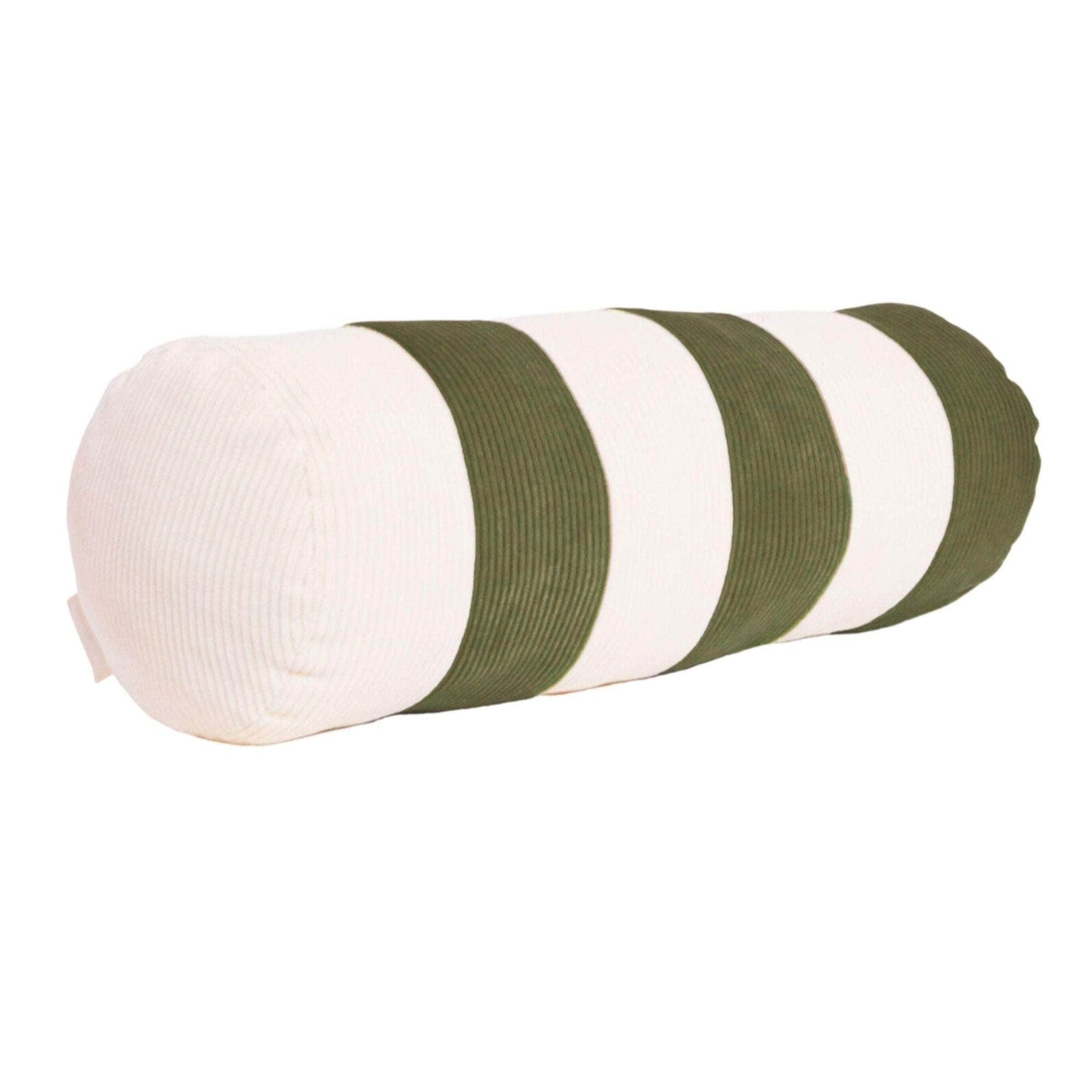 Le Cylindre - Corduroy Stripe Bolster Forest/Chalk