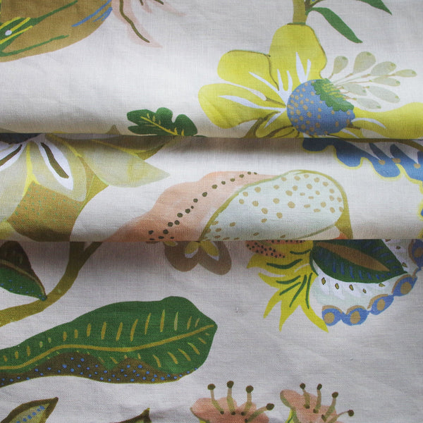 Printed Walled Garden Fabric- Yellow