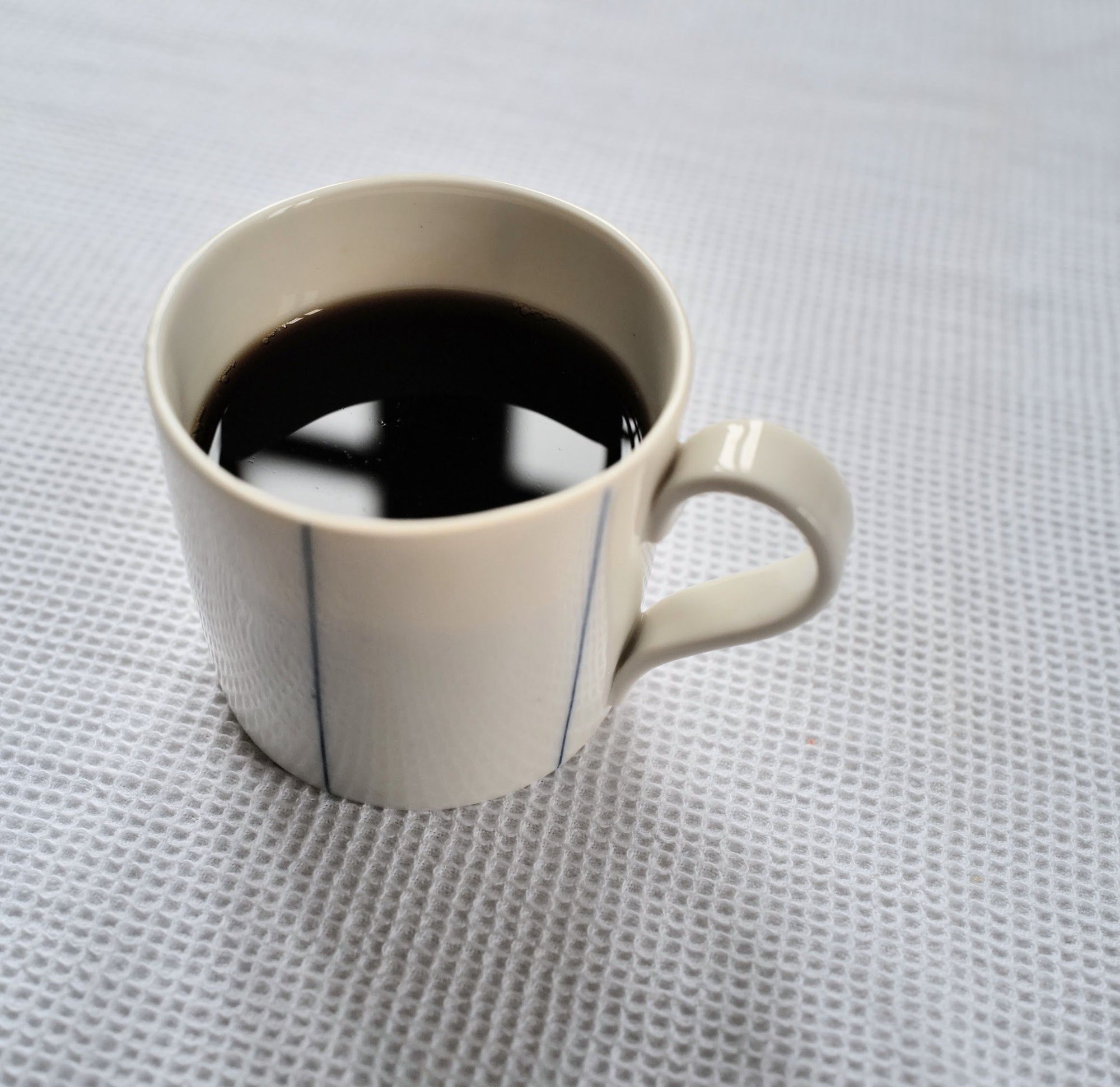 Small Mug with Cobalt Blue Stripes