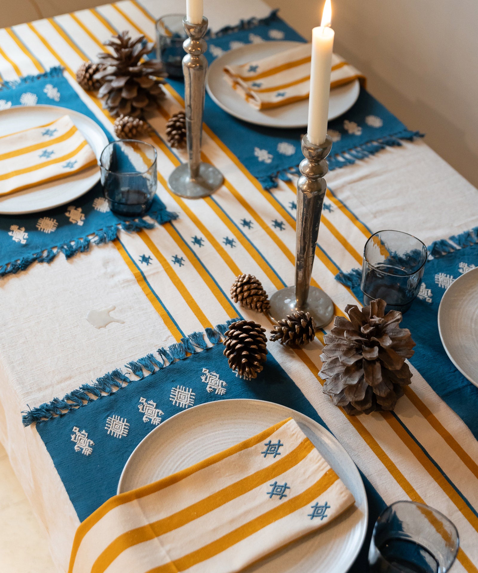 Izamna Stripe Handwoven Runner