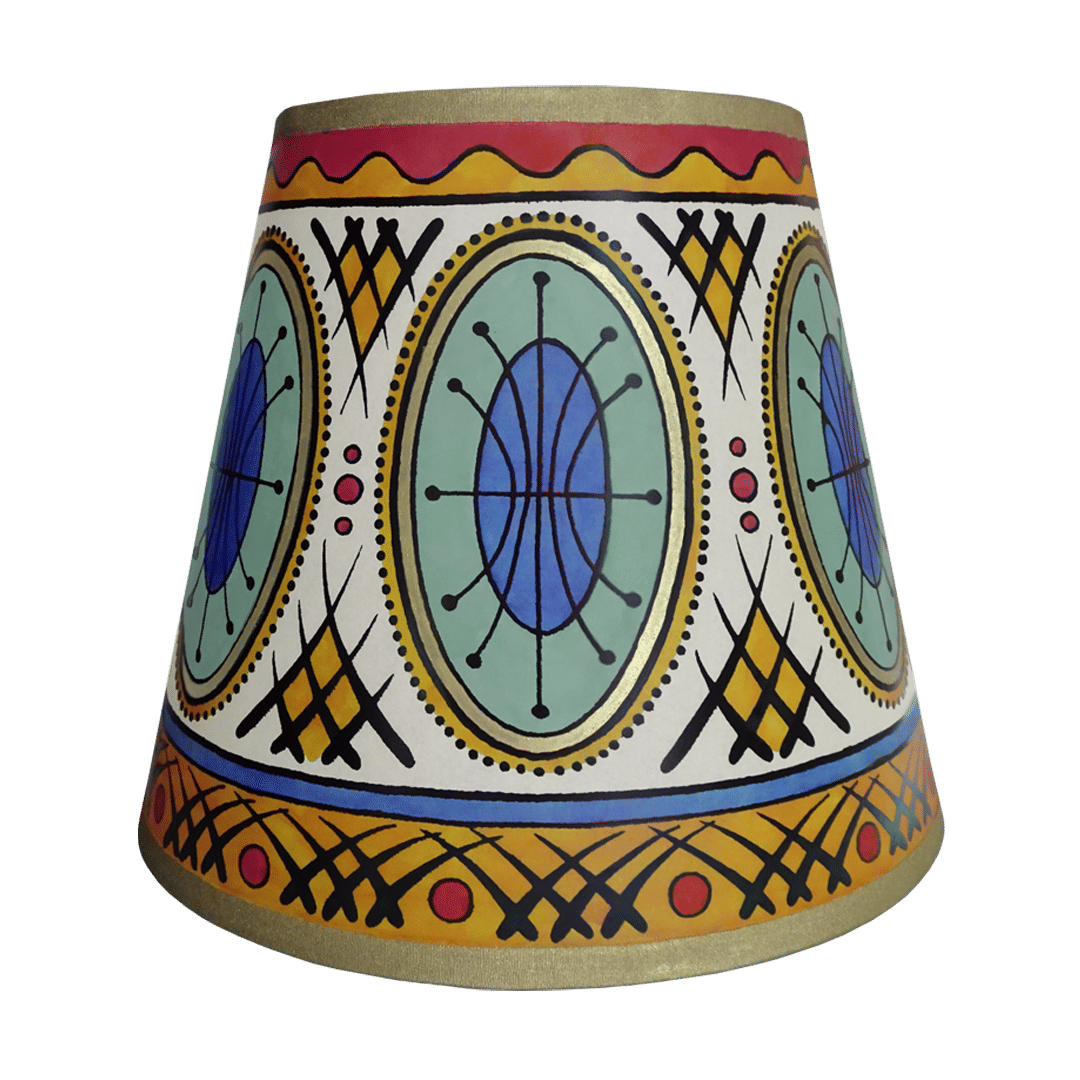Callisto Hand Painted Lampshade in Yellow Gold