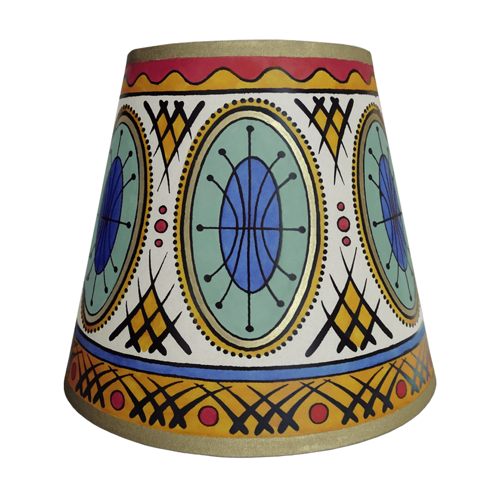 Callisto Hand Painted Lampshade in Yellow Gold