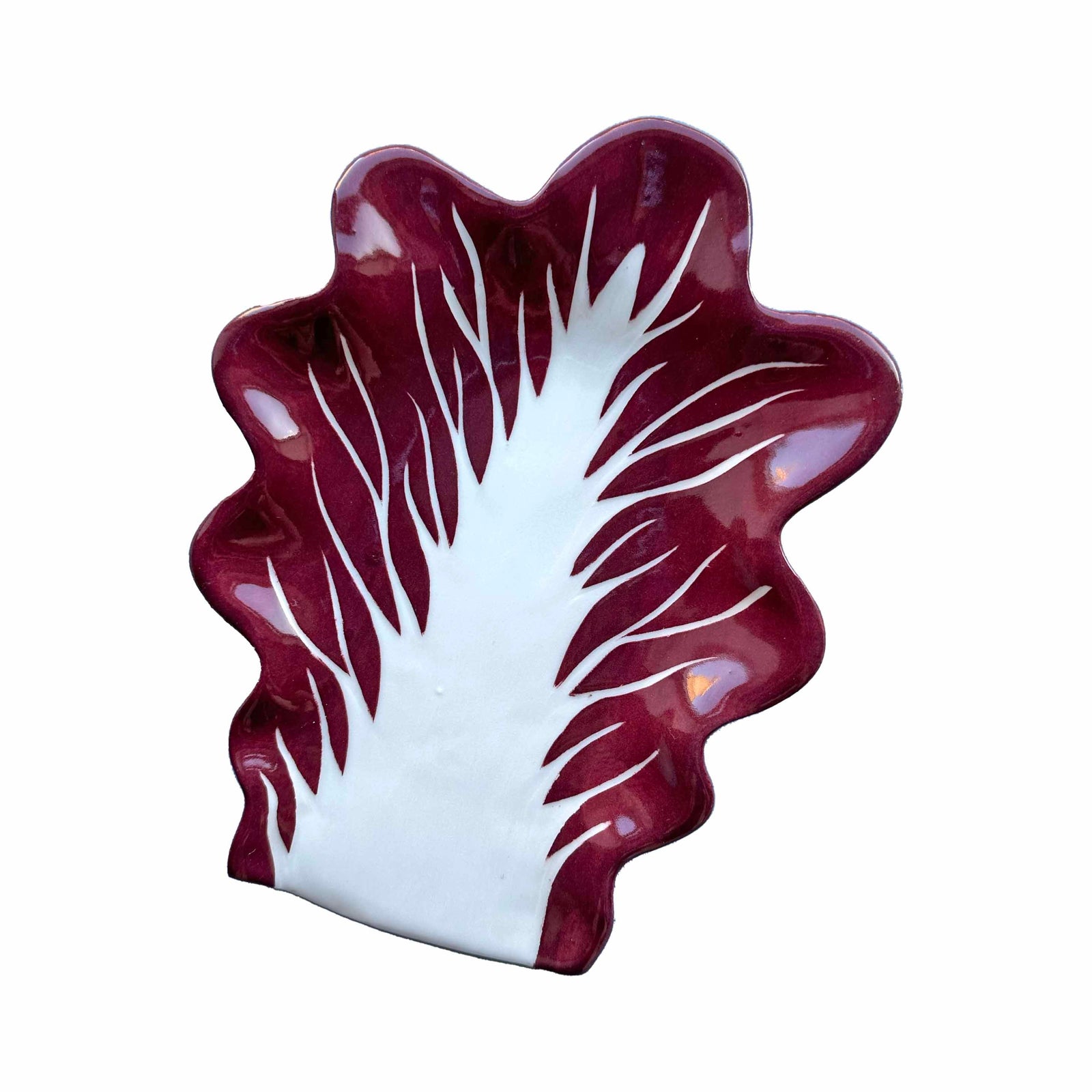 Radicchio Leaf Spoon Rest - Verona Red