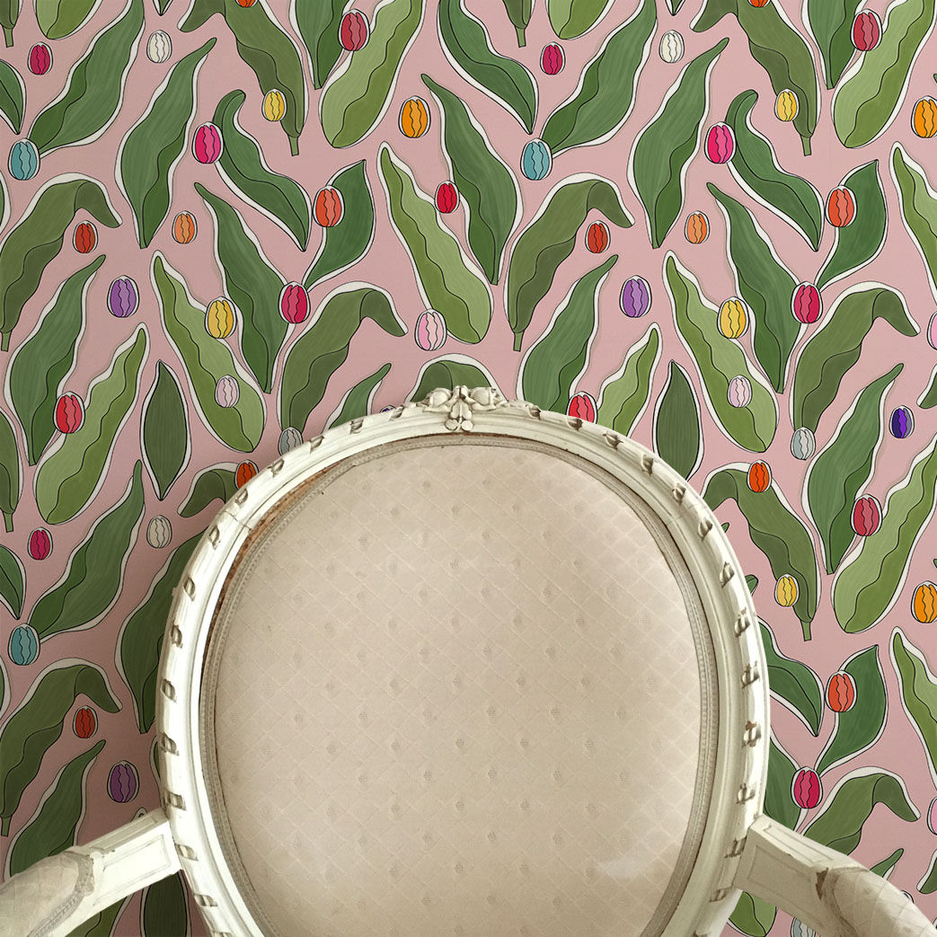 Tulips Festival Wallpaper - Pink