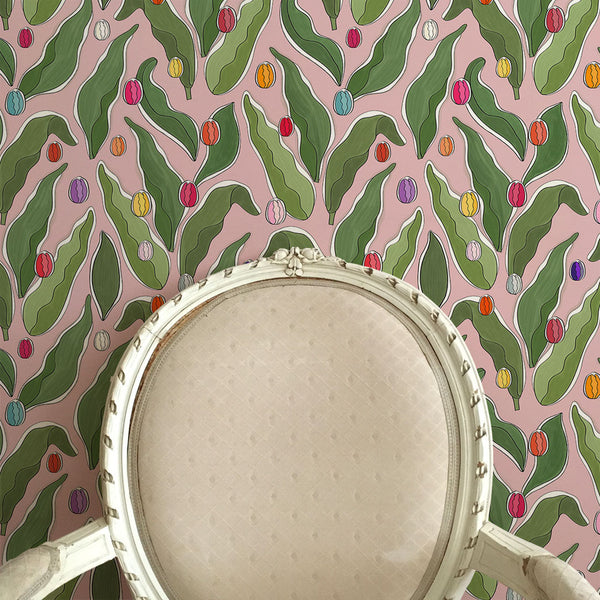 Tulips Festival Wallpaper - Pink