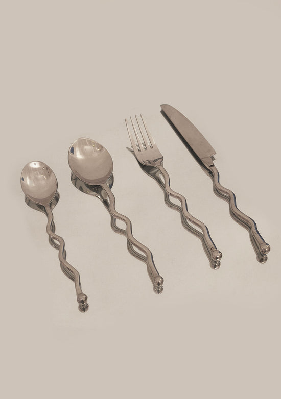 Set of 4 Wavy 80's Cutlery